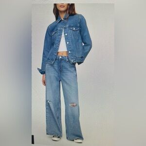 Mid Rise Destructed Drapey Soft Baggy Jeans
